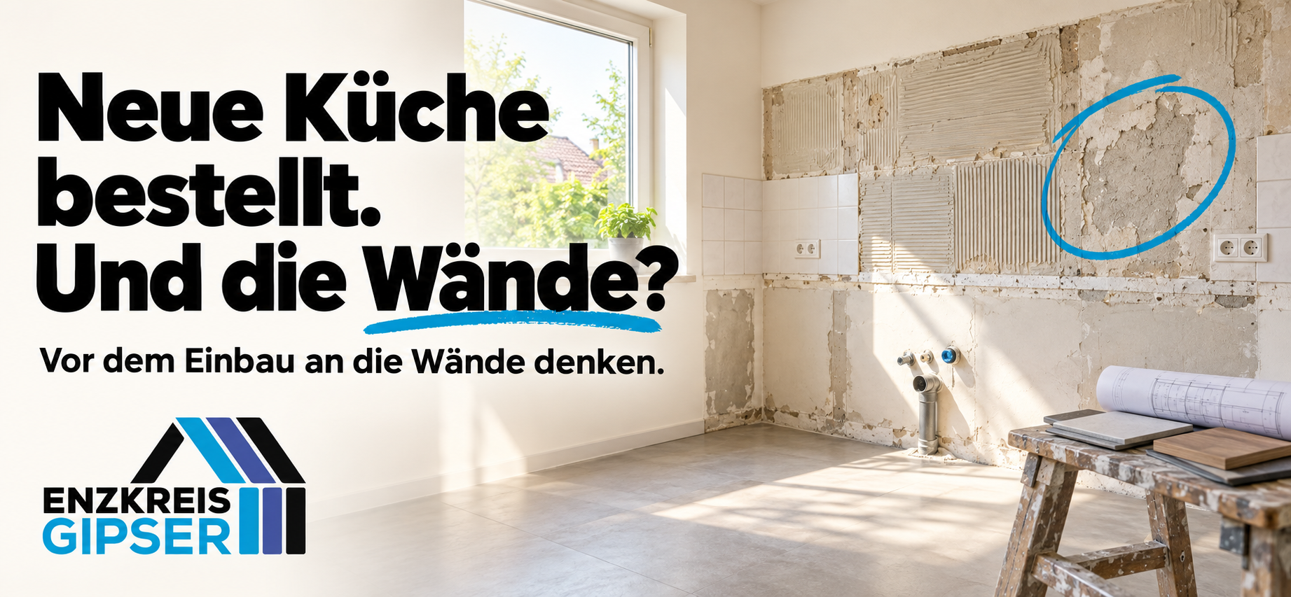 Neue Küche bestellt. Und die Wände?
